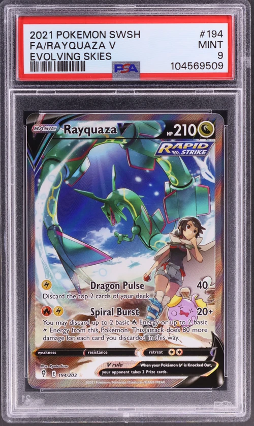 2021 Pokemon Sword & Shield Evolving Skies #194 Full Art / Rayquaza V