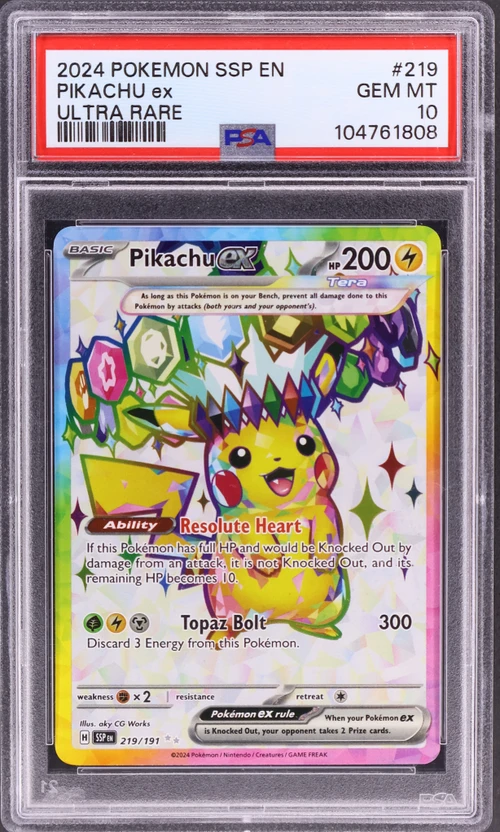2024 Pokemon Ssp En-Surging Sparks #219 Pikachu Ex Ultra Rare