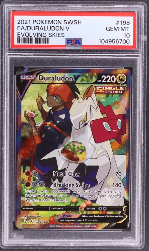 2021 Pokemon Sword & Shield Evolving Skies #198 Full Art / Duraludon V