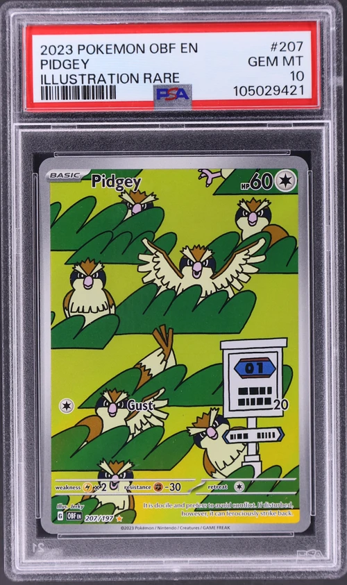 2023 Pokemon Obf En-Obsidian Flames #207 Pidgey Illustration Rare