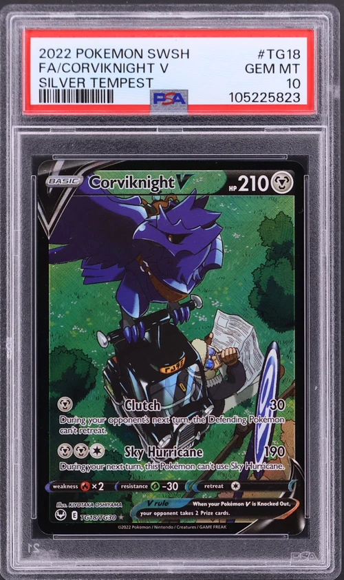 2022 Pokemon Sword & Shield Silver Tempest #TG18 Full Art / Corviknight V