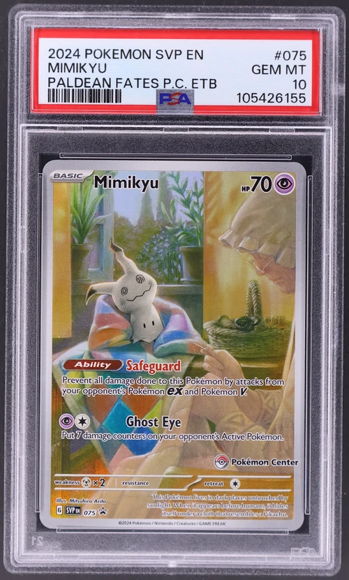 2024 Pokemon Svp En-Sv Black Star Promo #075 Mimikyu Paldean Fates Pokemon Center Elite Trainer Box