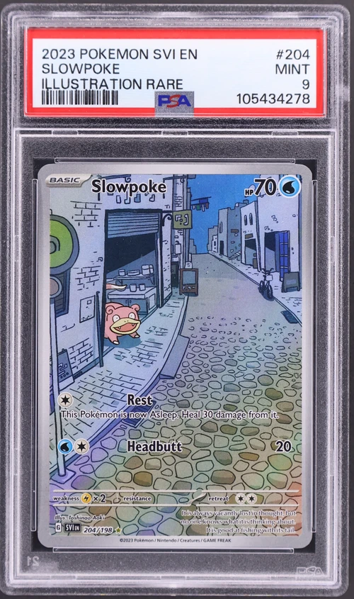 2023 Pokemon Svi En-Scarlet & Violet #204 Slowpoke Illustration Rare