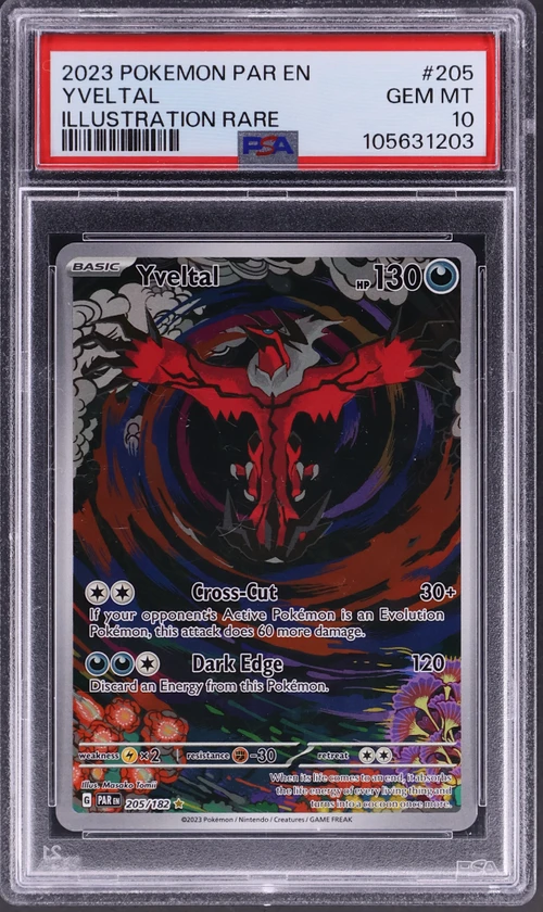 2023 Pokemon Par En-Paradox Rift #205 Yveltal Illustration Rare