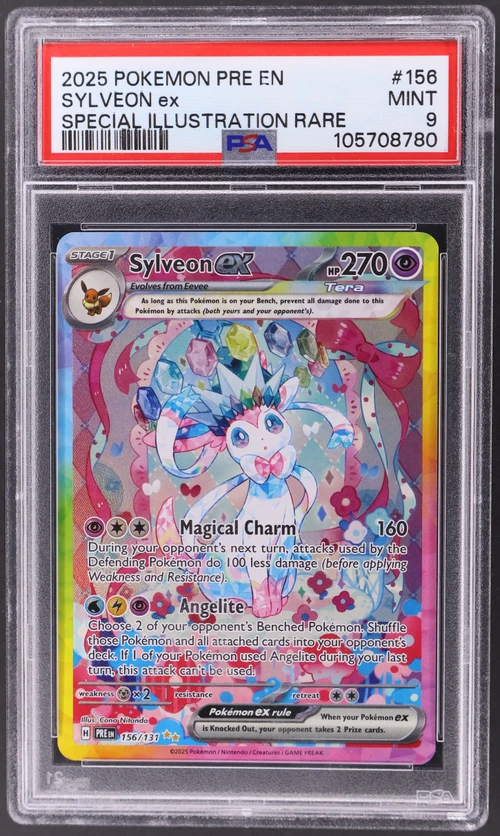2025 Pokemon Pre En-Prismatic Evolutions #156 Sylveon Ex Special Illustration Rare