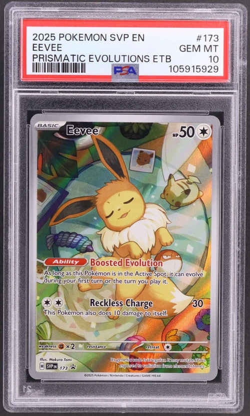 2025 Pokemon Svp En-Sv Black Star Promo #173 Eevee Prismatic Evolutions Elite Trainer Box