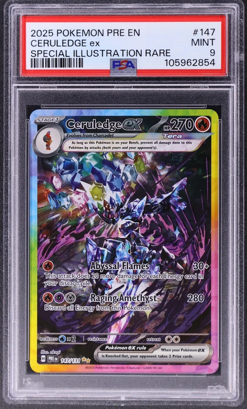 2025 Pokemon Pre En-Prismatic Evolutions #147 Ceruledge Ex Special Illustration Rare