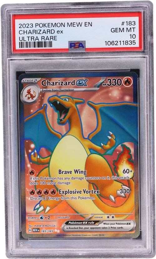 2023 Pokemon Mew En-151 #183 Charizard Ex Ultra Rare