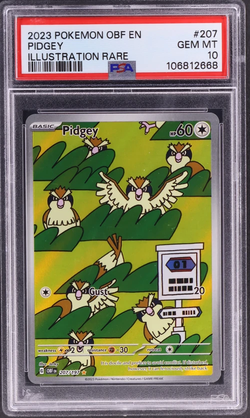2023 Pokemon Obf En-Obsidian Flames #207 Pidgey Illustration Rare