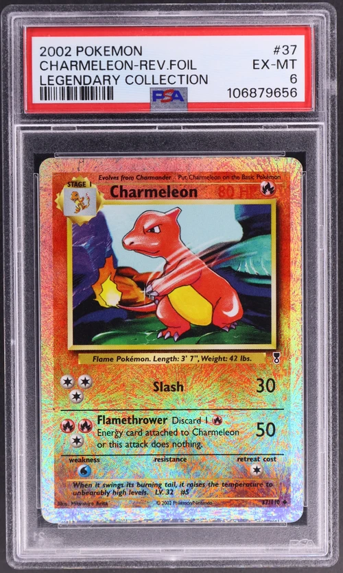 2002 Pokemon Legendary Collection #37 Charmeleon-Reverse Foil