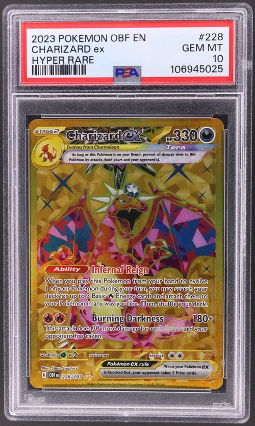 2023 Pokemon Obf En-Obsidian Flames #228 Charizard Ex Hyper Rare