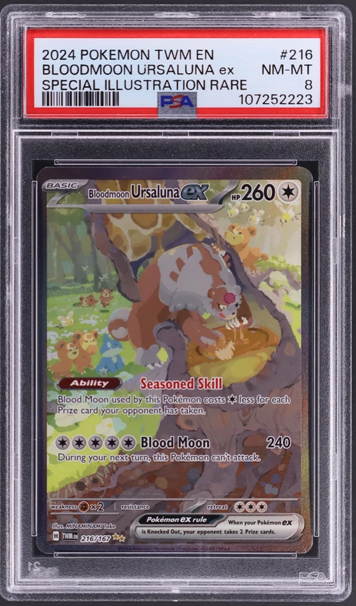 2024 Pokemon Twm En-Twilight Masquerade #216 Bloodmoon Ursaluna Ex Special Illustration Rare
