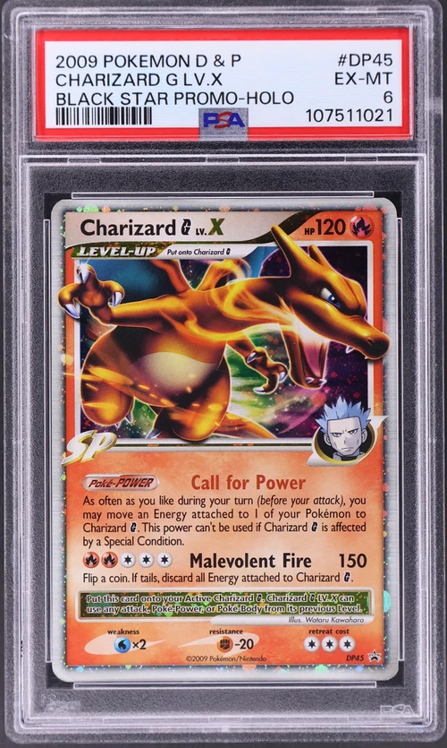 2009 Pokemon Diamond & Pearl Black Star Promo #DP45 Charizard G Lv.x Holo