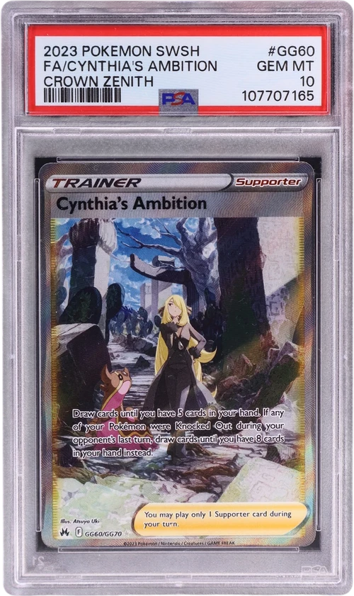 2023 Pokemon Sword and Shield Crown Zenith #GG60 Full Art / Cynthia's Ambition