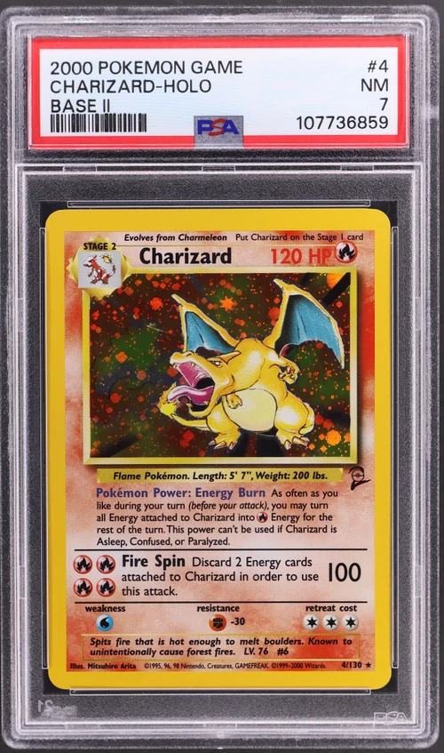 2000 Pokemon Game Base II #4 Charizard-Holo