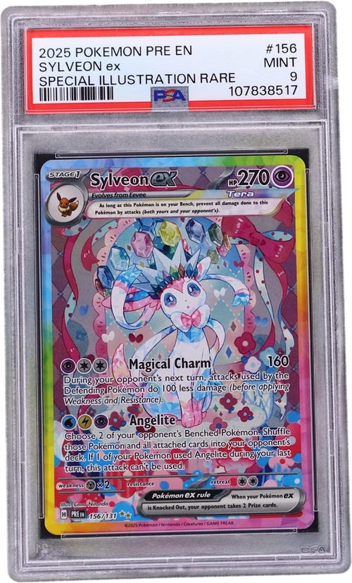 2025 Pokemon Pre En-Prismatic Evolutions #156 Sylveon Ex Special Illustration Rare