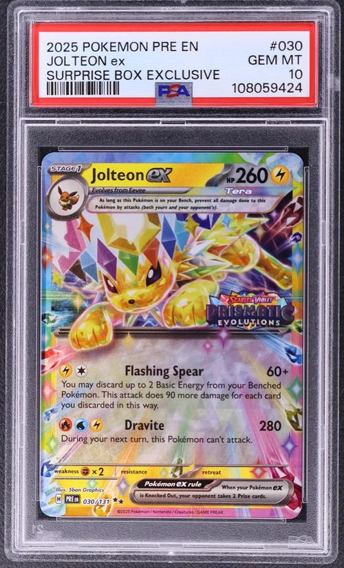 2025 Pokemon Pre En-Prismatic Evolutions #030 Jolteon Ex Surprise Box Exclusive