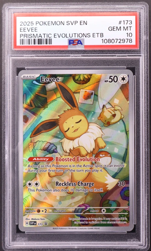 2025 Pokemon Svp En-Sv Black Star Promo #173 Eevee Prismatic Evolutions Elite Trainer Box