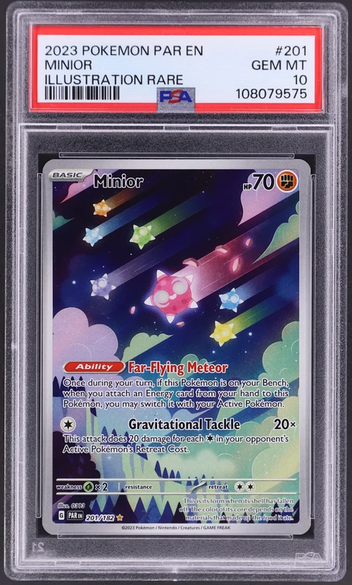 2023 Pokemon Par En-Paradox Rift #201 Minior Illustration Rare