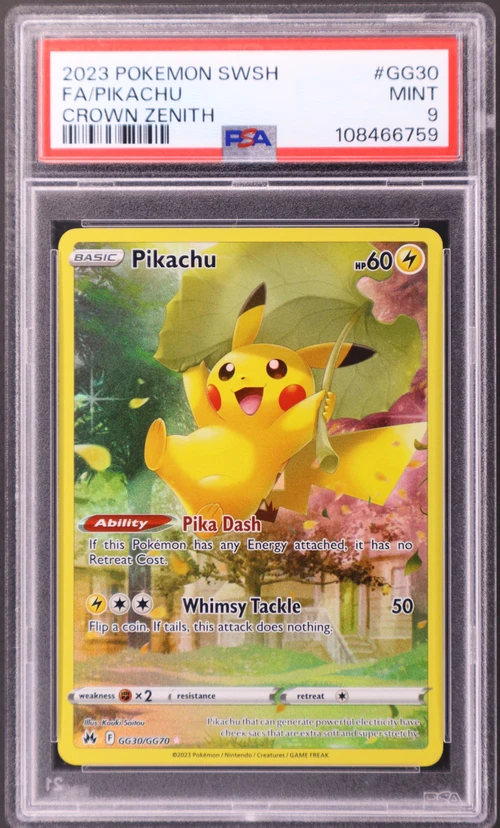 2023 Pokemon Sword and Shield Crown Zenith #GG30 Full Art / Pikachu