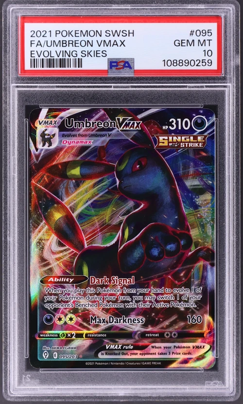 2021 Pokemon Sword & Shield Evolving Skies #095 Full Art / Umbreon Vmax