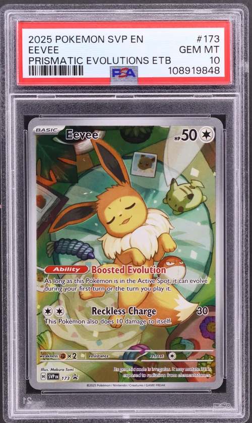 2025 Pokemon Svp En-Sv Black Star Promo #173 Eevee Prismatic Evolutions Elite Trainer Box