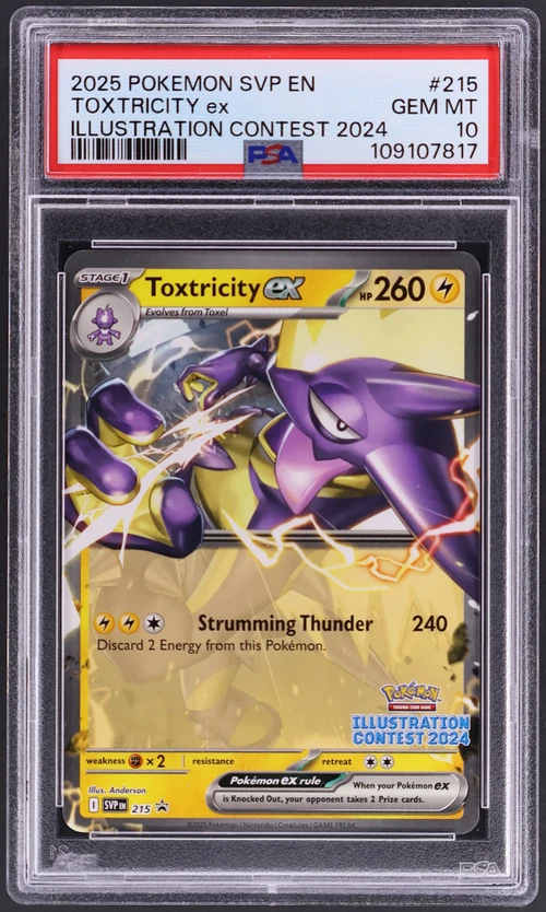 2025 Pokemon Svp En-Sv Black Star Promo #215 Toxtricity Ex Illustration Contest 2024