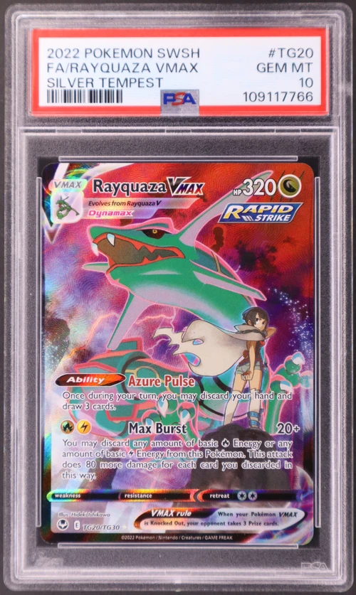 2022 Pokemon Sword & Shield Silver Tempest #TG20 Full Art / Rayquaza Vmax