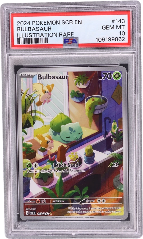 2024 Pokemon Scr En-Stellar Crown #143 Bulbasaur Illustration Rare