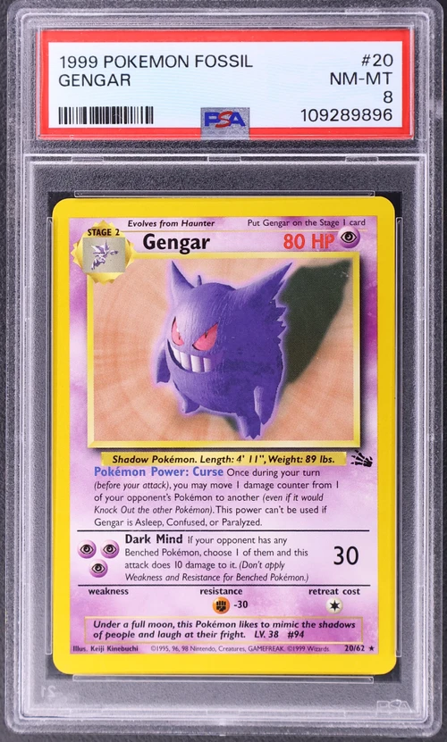 1999 Pokemon Fossil #20 Gengar