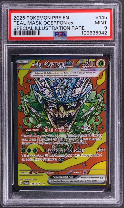 2025 Pokemon Pre En-Prismatic Evolutions #145 Teal Mask Ogerpon Ex Special Illustration Rare