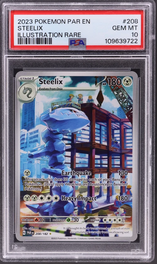 2023 Pokemon Par En-Paradox Rift #208 Steelix Illustration Rare