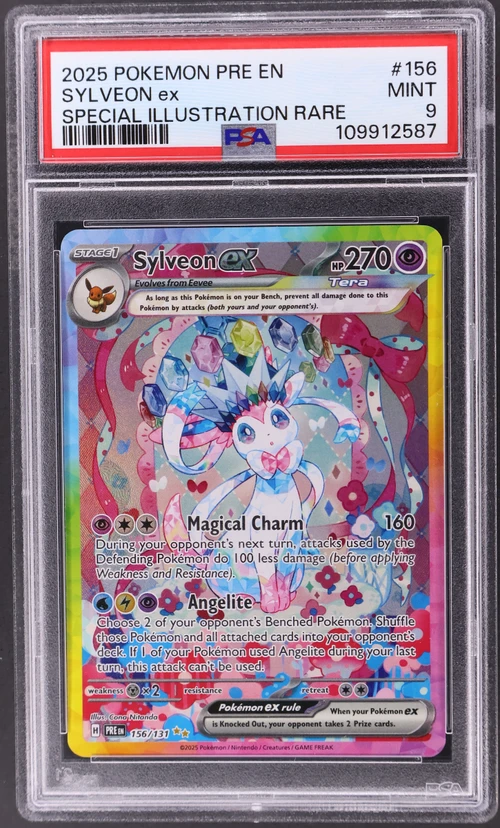 2025 Pokemon Pre En-Prismatic Evolutions #156 Sylveon Ex Special Illustration Rare