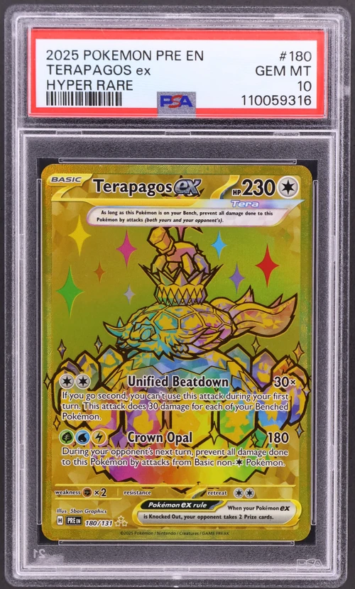 2025 Pokemon Pre En-Prismatic Evolutions #180 Terapagos Ex Hyper Rare