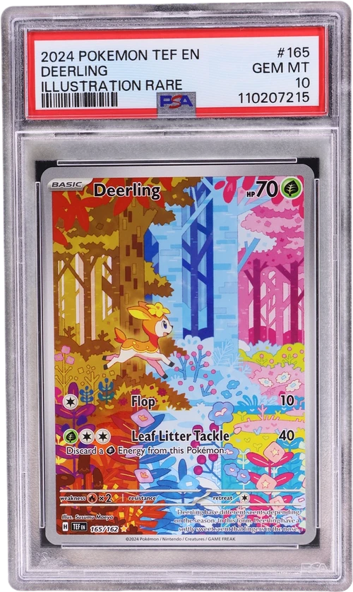 2024 Pokemon Tef En-Temporal Forces #165 Deerling Illustration Rare