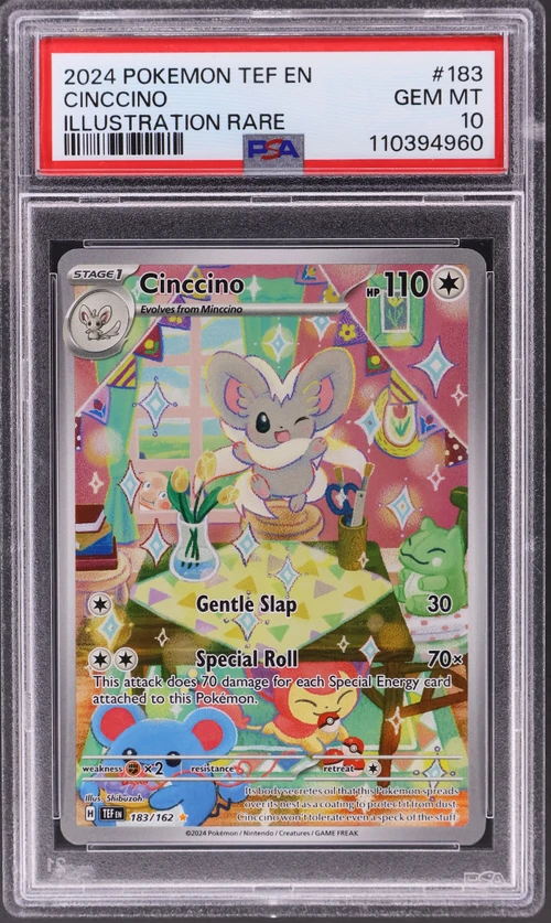 2024 Pokemon Tef En-Temporal Forces #183 Cinccino Illustration Rare