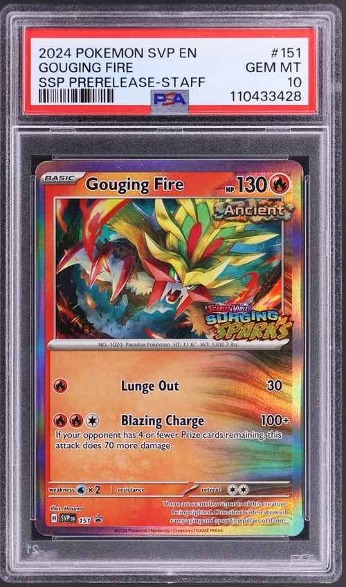 2024 Pokemon Svp En-Sv Black Star Promo #151 Gouging Fire Surging Sparks Prerelease-Staff