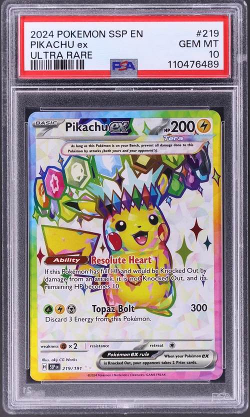 2024 Pokemon Ssp En-Surging Sparks #219 Pikachu Ex Ultra Rare