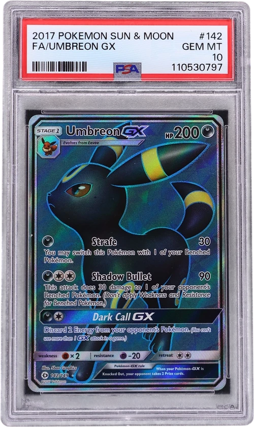 2017 Pokemon Sun & Moon #142 Full Art / Umbreon Gx
