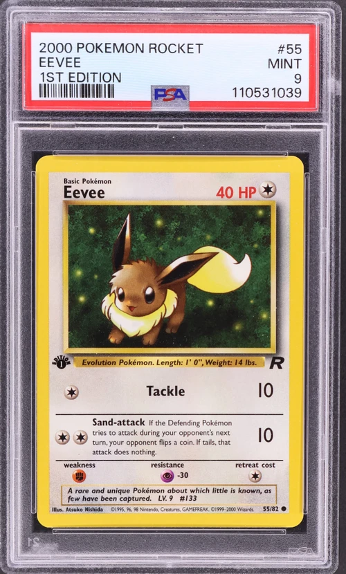 2000 Pokemon Rocket #55 Eevee 1st Edition