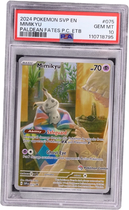 2024 Pokemon Svp En-Sv Black Star Promo #075 Mimikyu Paldean Fates Pokemon Center Elite Trainer Box