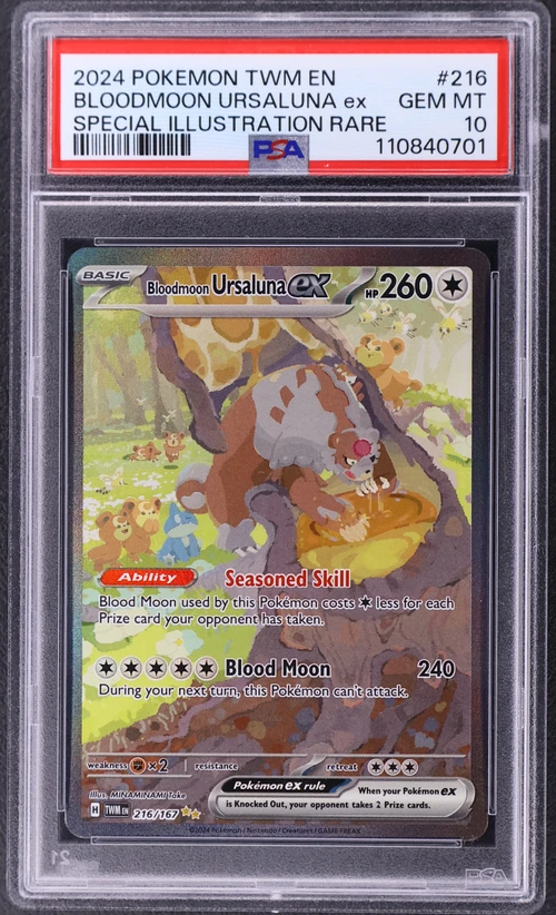2024 Pokemon Twm En-Twilight Masquerade #216 Bloodmoon Ursaluna Ex Special Illustration Rare