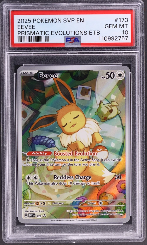 2025 Pokemon Svp En-Sv Black Star Promo #173 Eevee Prismatic Evolutions Elite Trainer Box