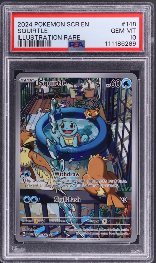 2024 Pokemon Scr En-Stellar Crown #148 Squirtle Illustration Rare