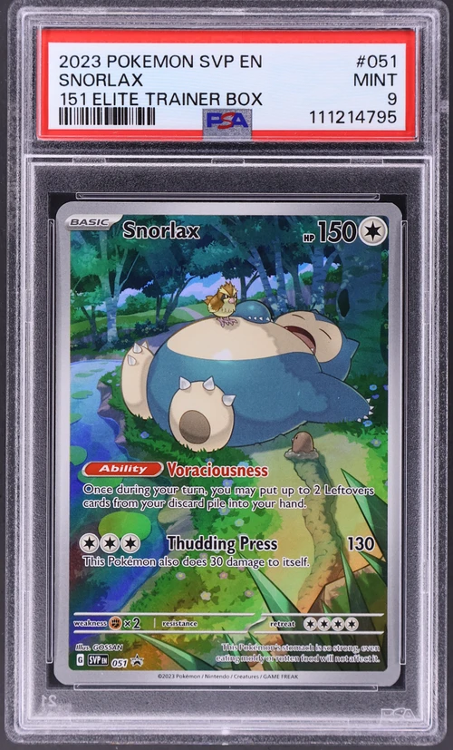 2023 Pokemon Svp En-Sv Black Star Promo #051 Snorlax 151 Elite Trainer Box