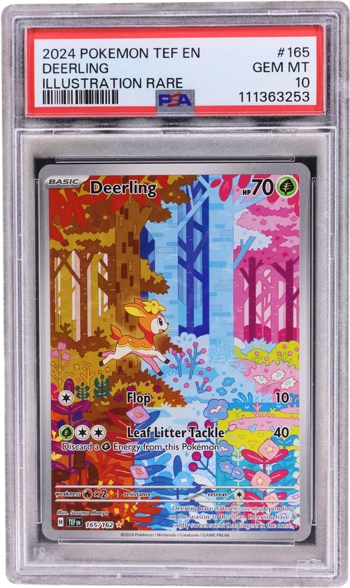 2024 Pokemon Tef En-Temporal Forces #165 Deerling Illustration Rare