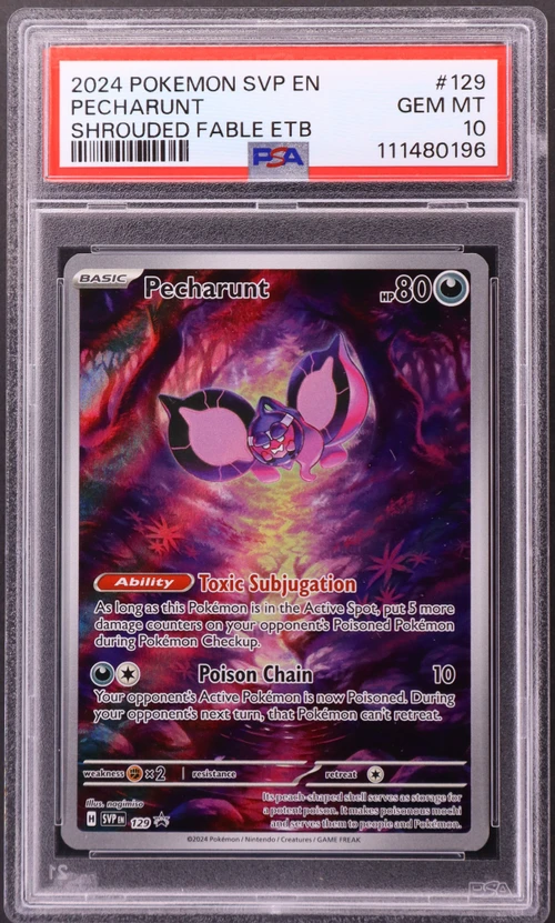 2024 Pokemon Svp En-Sv Black Star Promo #129 Pecharunt Shrouded Fable Elite Trainer Box