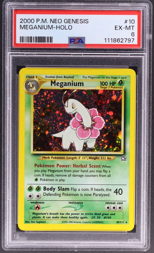 2000 Pokemon Neo Genesis #10 Meganium-Holo