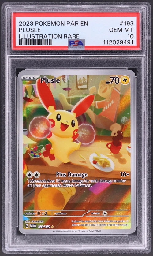 2023 Pokemon Par En-Paradox Rift #193 Plusle Illustration Rare