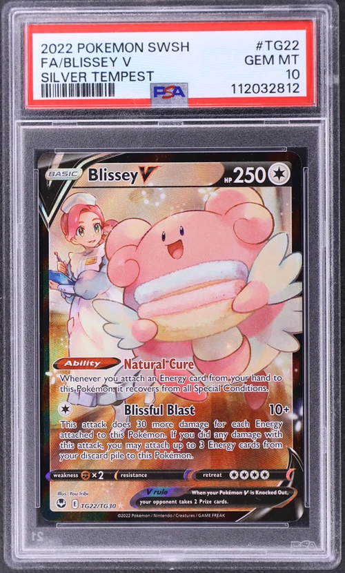 2022 Pokemon Sword & Shield Silver Tempest #TG22 Full Art / Blissey V